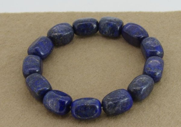画像6: ラピスラズリタンブルブレスレット (6)