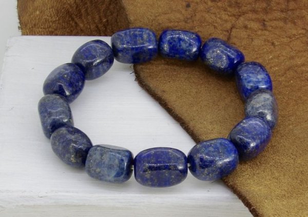 画像4: ラピスラズリタンブルブレスレット (4)