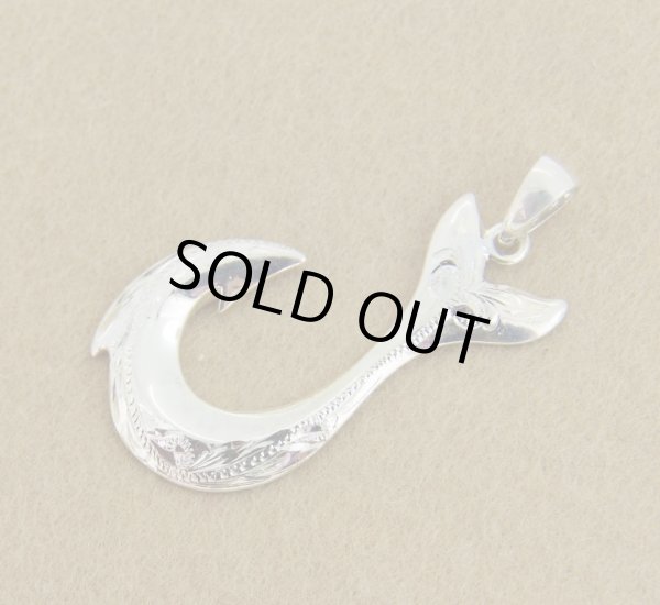 画像3: 【70%OFF】★1点限り★sv925ハワイアンジュエリーフィッシュフックペンダント (3)