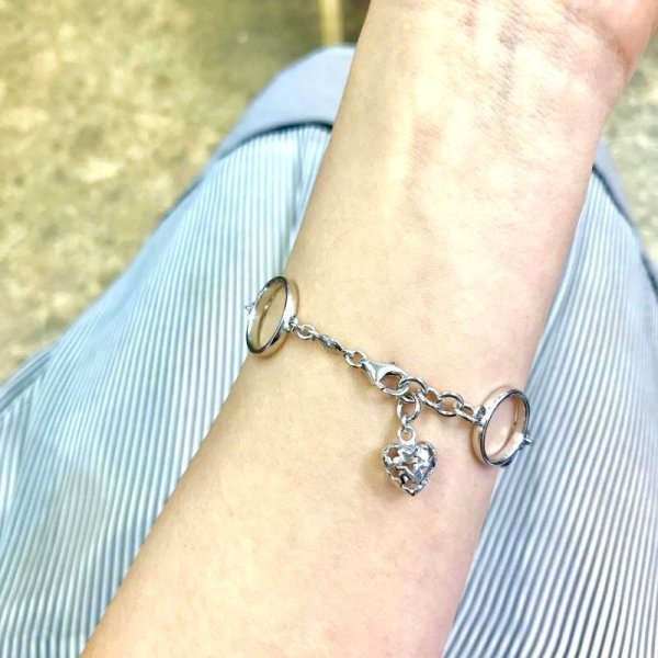 画像10: 【50%OFF】SV925ブレスレット チャーム付き (10)