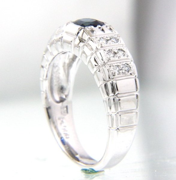 画像4: Pt900サファイア・ダイヤ入りリングのカスタムメイド (4)
