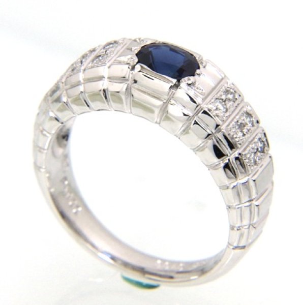 画像3: Pt900サファイア・ダイヤ入りリングのカスタムメイド (3)