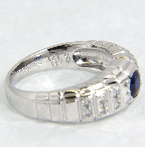 画像7: Pt900サファイア・ダイヤ入りリングのカスタムメイド (7)