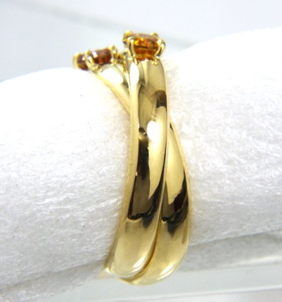 画像5: K18カラーダイヤ二連リング制作 (5)