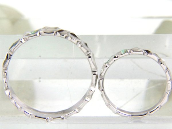 画像3: 【オーダー】【ペア・ブライダル】槌目シルバーペアリング (3)