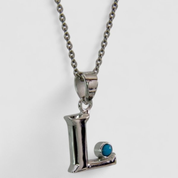 画像2: 【オーダー制作例】シルバーイニシャルペンダント (2)