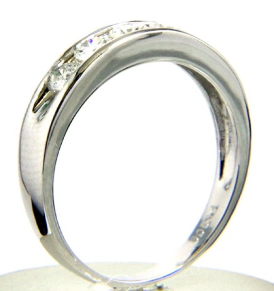 画像5: Pt900ダイヤモンド一文字リングのクリーニング、新品仕上げ例 (5)