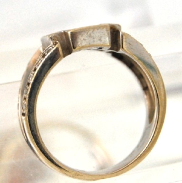 画像7: K18WG(ホワイトゴールド)ブラウンダイヤ入りリングの新品仕上げ例 (7)