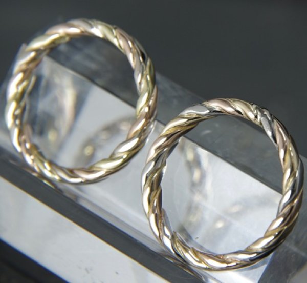 画像5: K18スリーカラーロープリングのサイズ直し (5)