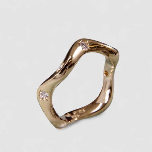 画像4: K18ダイヤモンドリング制作 (4)