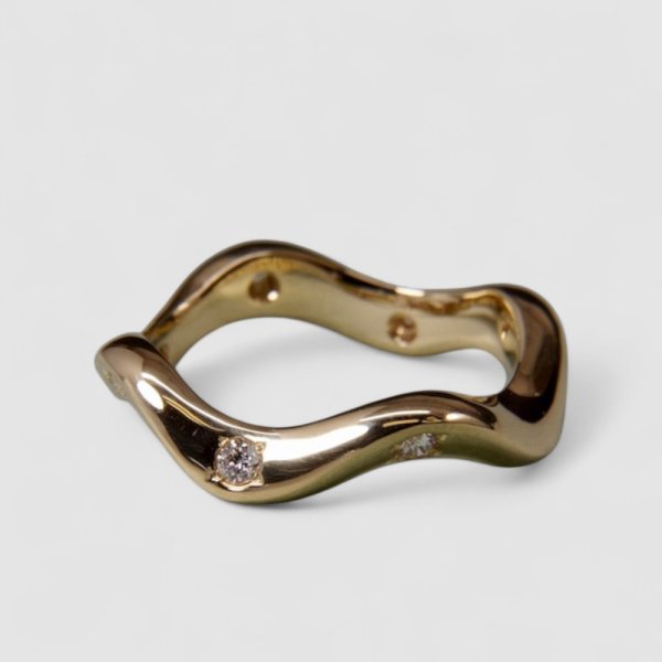 画像3: K18ダイヤモンドリング制作 (3)