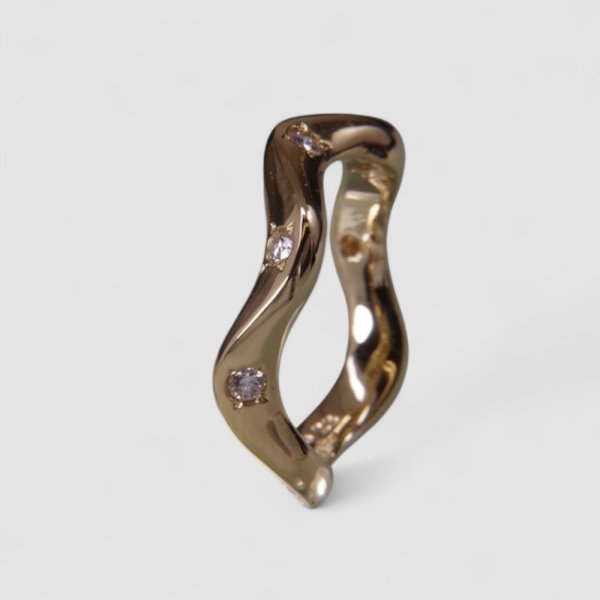 画像2: K18ダイヤモンドリング制作 (2)