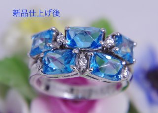 受注生産品】K18ブルートパーズリング ◇ベル宝飾オンライン