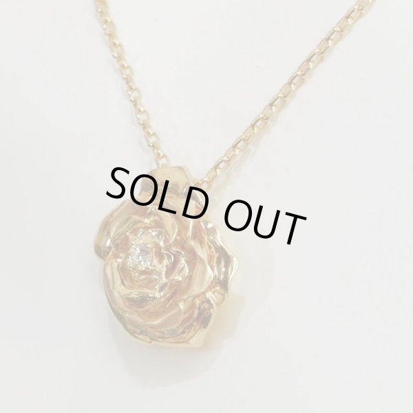 画像3: バラペンダントネックレスK18イエローゴールド (3)