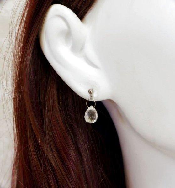 画像5: チタン水晶ピアス (5)