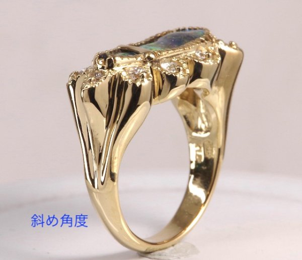 画像4: 【オーダー制作例】ボルダーオパールリング (4)