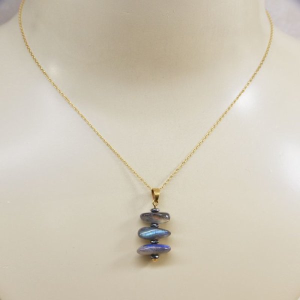 画像5: ラブラドライトデザインペンダント (5)