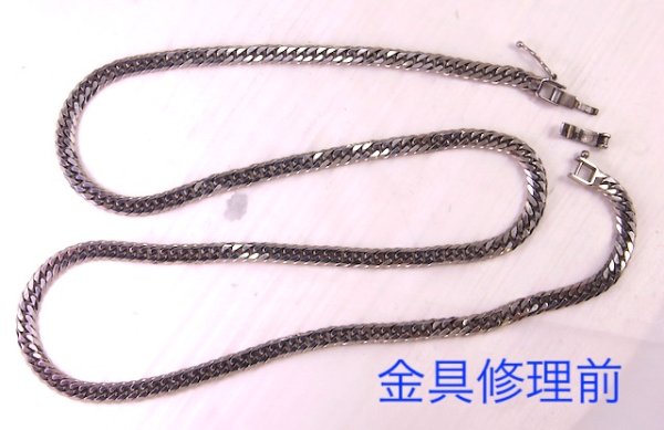 画像6: ☆Pt850ダブル喜平ネックレスの中折れ式クラスプ修理☆ (6)