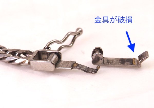 画像8: ☆Pt850ダブル喜平ネックレスの中折れ式クラスプ修理☆ (8)