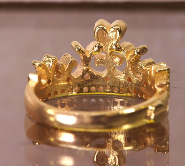 画像8: K18ティアラリング制作 (8)