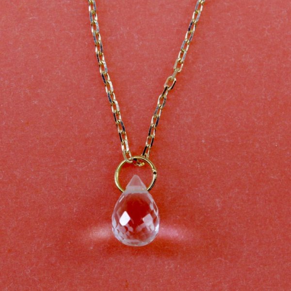 画像5: K10ネックレス　クリアクォーツペンダント (5)