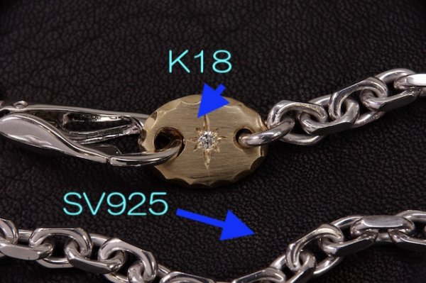 画像9: SVダイヤモンド 入りブレスレット K18プレート付 (9)