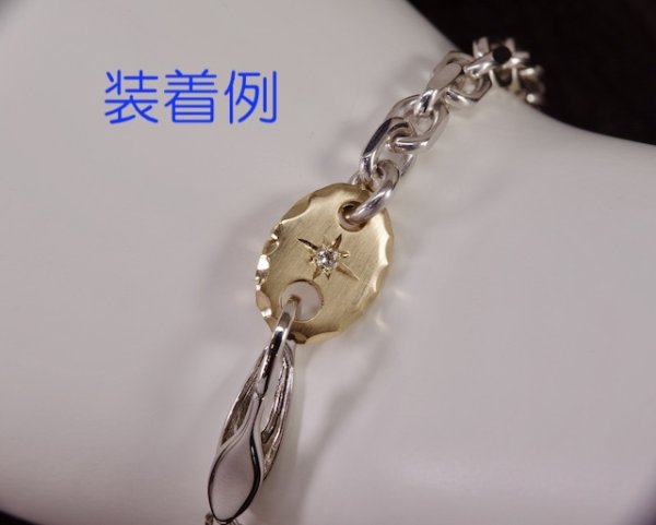 画像11: SVダイヤモンド 入りブレスレット K18プレート付 (11)