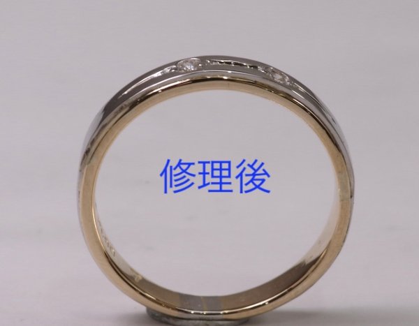 画像3: プラチナ/金、ダイアモンド入りリングの修復 (3)