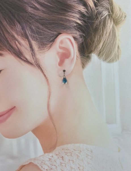 画像5: Pt900ブリオレットブルートパーズイヤリング (5)