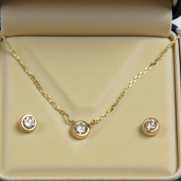 画像6: 【リフォーム例】ダイヤ3連ネックレスをペンダント＆ピアスセットへ (6)