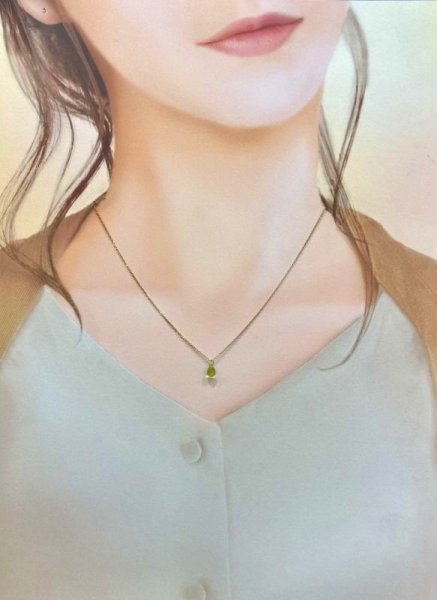 画像4: K10ネックレス ペリドットペンダント (4)