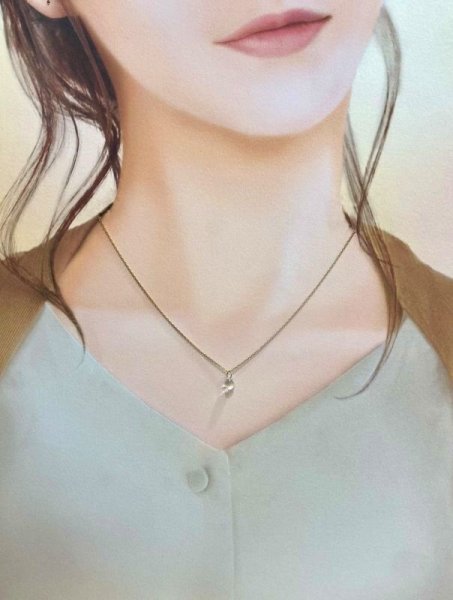 画像4: K10ネックレス　クリアクォーツペンダント (4)