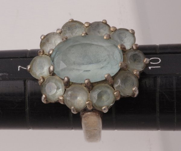 画像7: 【修理】シルバーブルー石入りリングのサイズ直し (7)