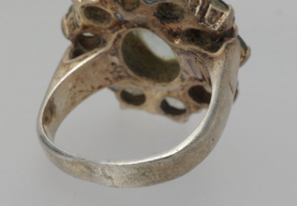 画像8: 【修理】シルバーブルー石入りリングのサイズ直し (8)