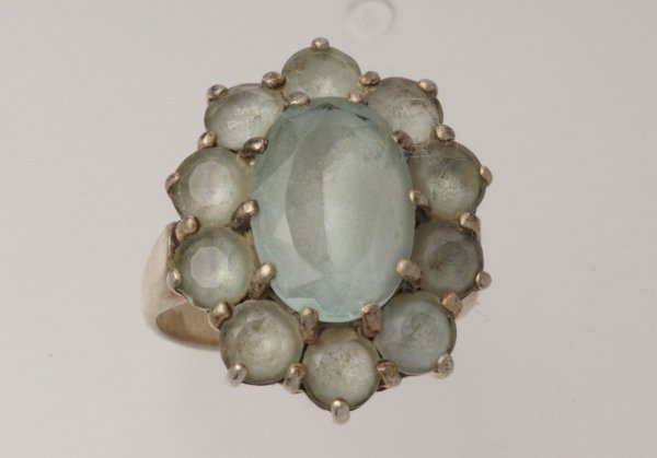 画像6: 【修理】シルバーブルー石入りリングのサイズ直し (6)