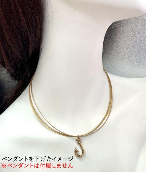 画像5: 【取り寄せ商品】12連ワイヤーネックレス(遠州茶×ゴールド) (5)