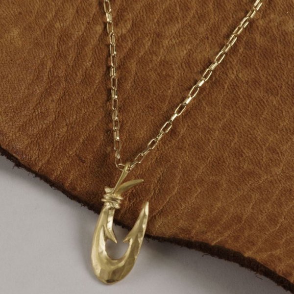 画像11: K18縄文釣り針 小 ペンダント (11)