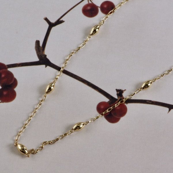 画像7: K18アーモンドパーツ ステーションネックレス (7)