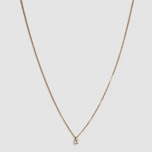 画像5: K18 1粒ダイヤモンドネックレス (5)