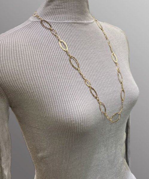 画像4: 【受注生産】K18オーバルロングネックレス (4)