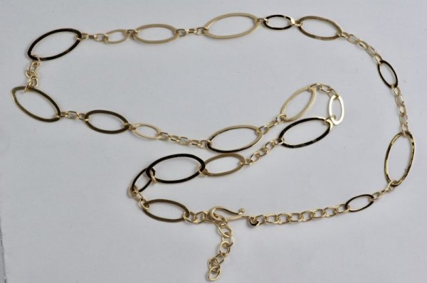 画像2: 【受注生産】K18オーバルロングネックレス (2)