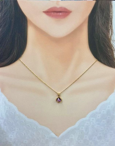 画像12: K18アメジストカットネックレス (12)