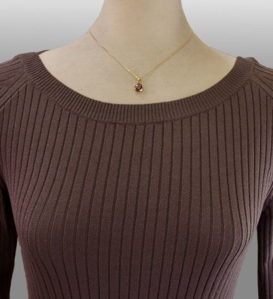 画像11: K18アメジストカットネックレス (11)