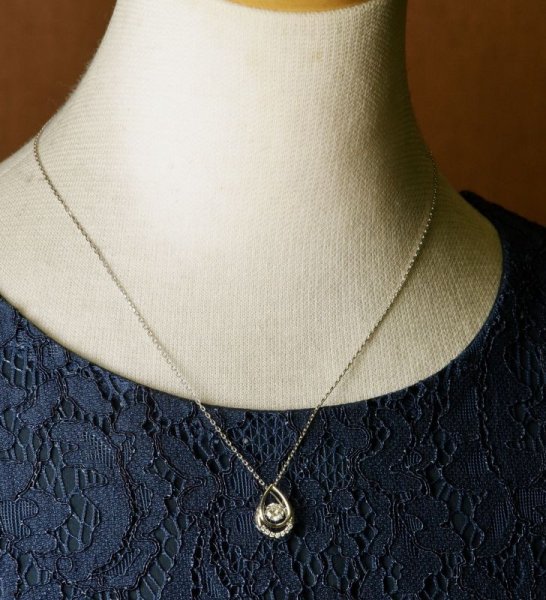 画像7: 【ソーティング付】Pt ダイヤモンドペンダントネックレス (7)