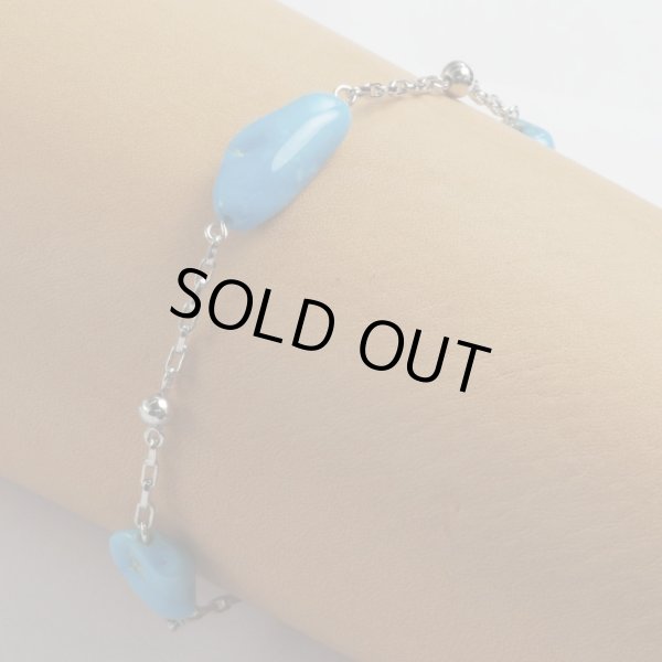 画像5: Pt900 アリゾナターコイズブレスレット (5)