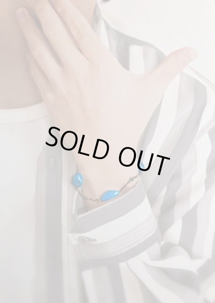 画像7: Pt900 アリゾナターコイズブレスレット (7)