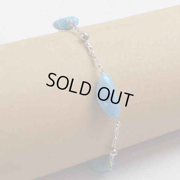 画像4: Pt900 アリゾナターコイズブレスレット (4)