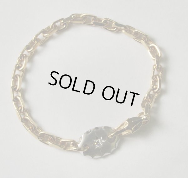 画像4: K18ダイヤモンド 入りブレスレット Pt900プレート付 (4)