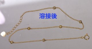 修理】K18WG（18金ホワイトゴールド）ボールチェーンの クリーニング