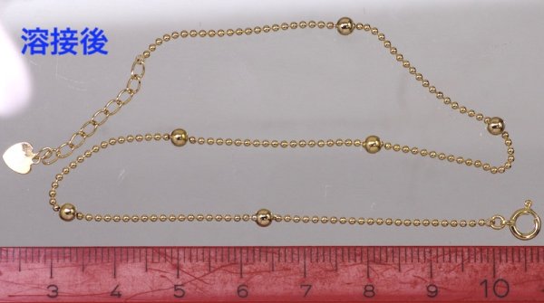 画像2: K18 ボールチェーンネックレスの修理 (2)